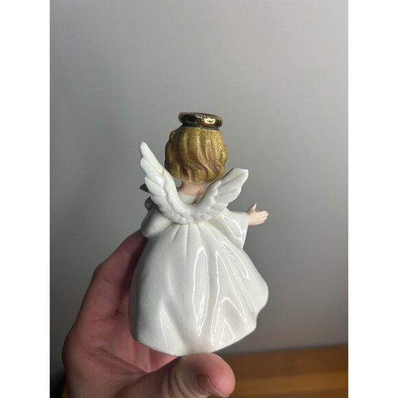 Vintage lady girl figurine kitschy wings angel January birthday collectable - Picture 6 of 7